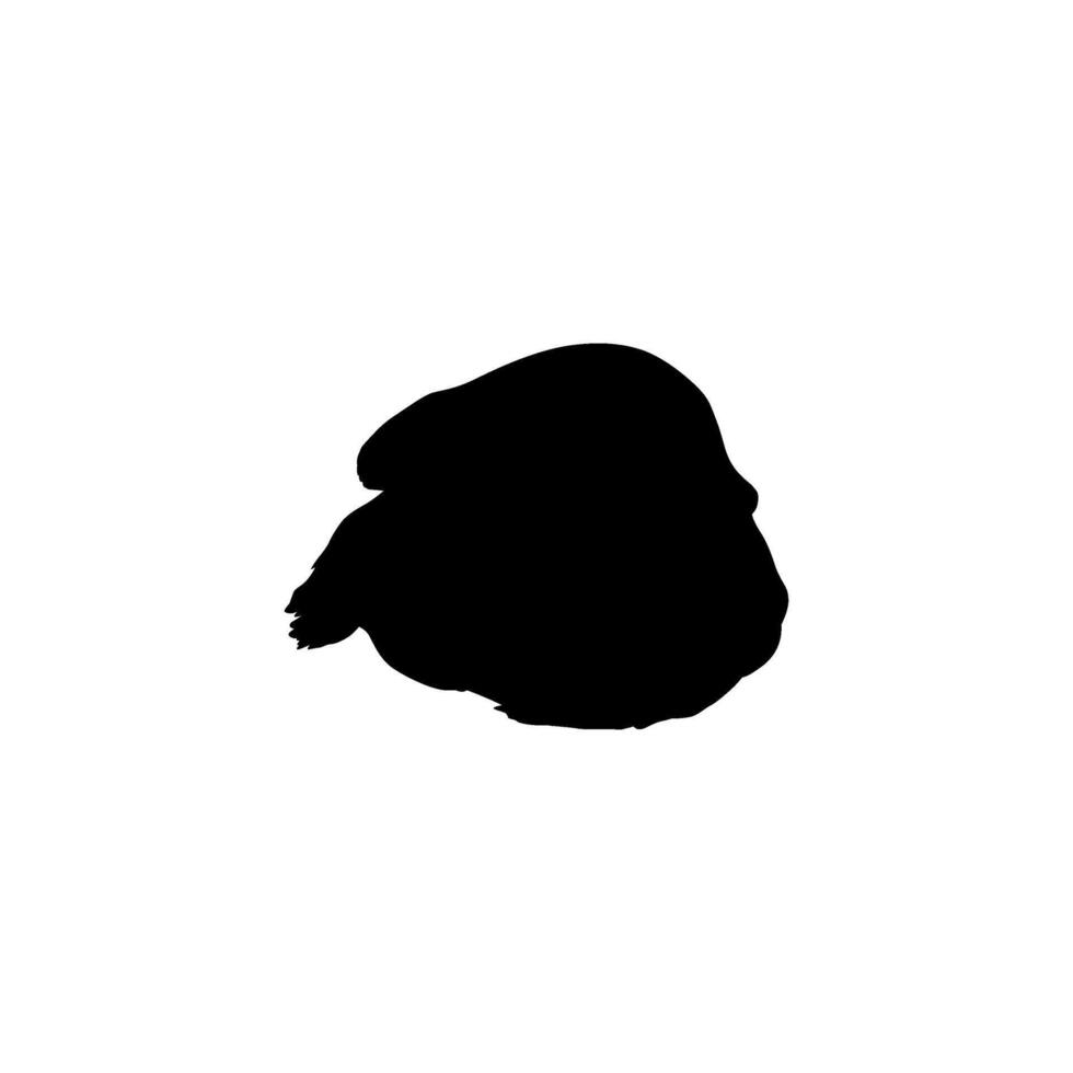 Silhouette of the The Humphead wrasse, Cheilinus undulatus, also known as the Maori wrasse, Napoleon wrasse, Napoleon fish. Flat Style, can use for Logo Gram, Pictogram. vector