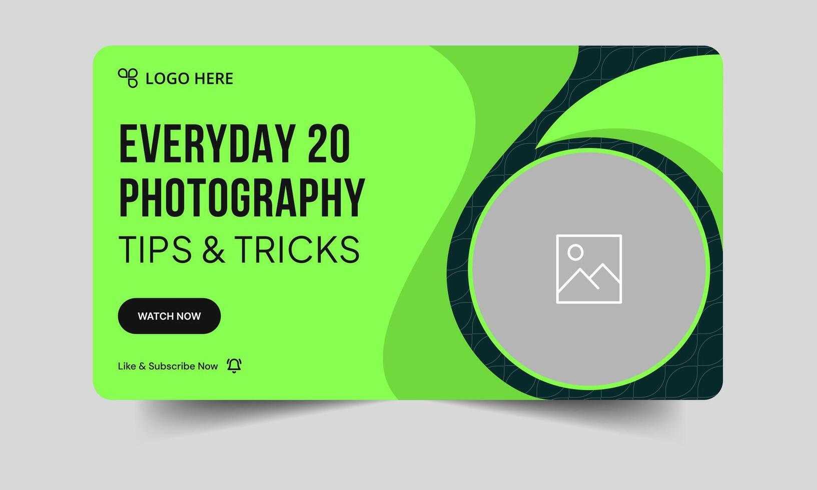 Best photography tips and tricks thumbnail banner design, daily photography techniques cover banner design, fully customizable eps 10 file format vector