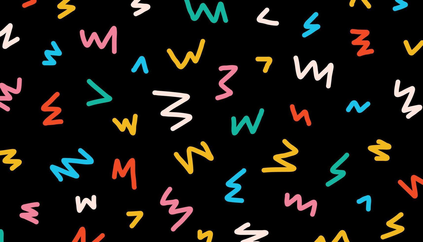 Colorful hand drawn geometric pattern doodle abstract background vector