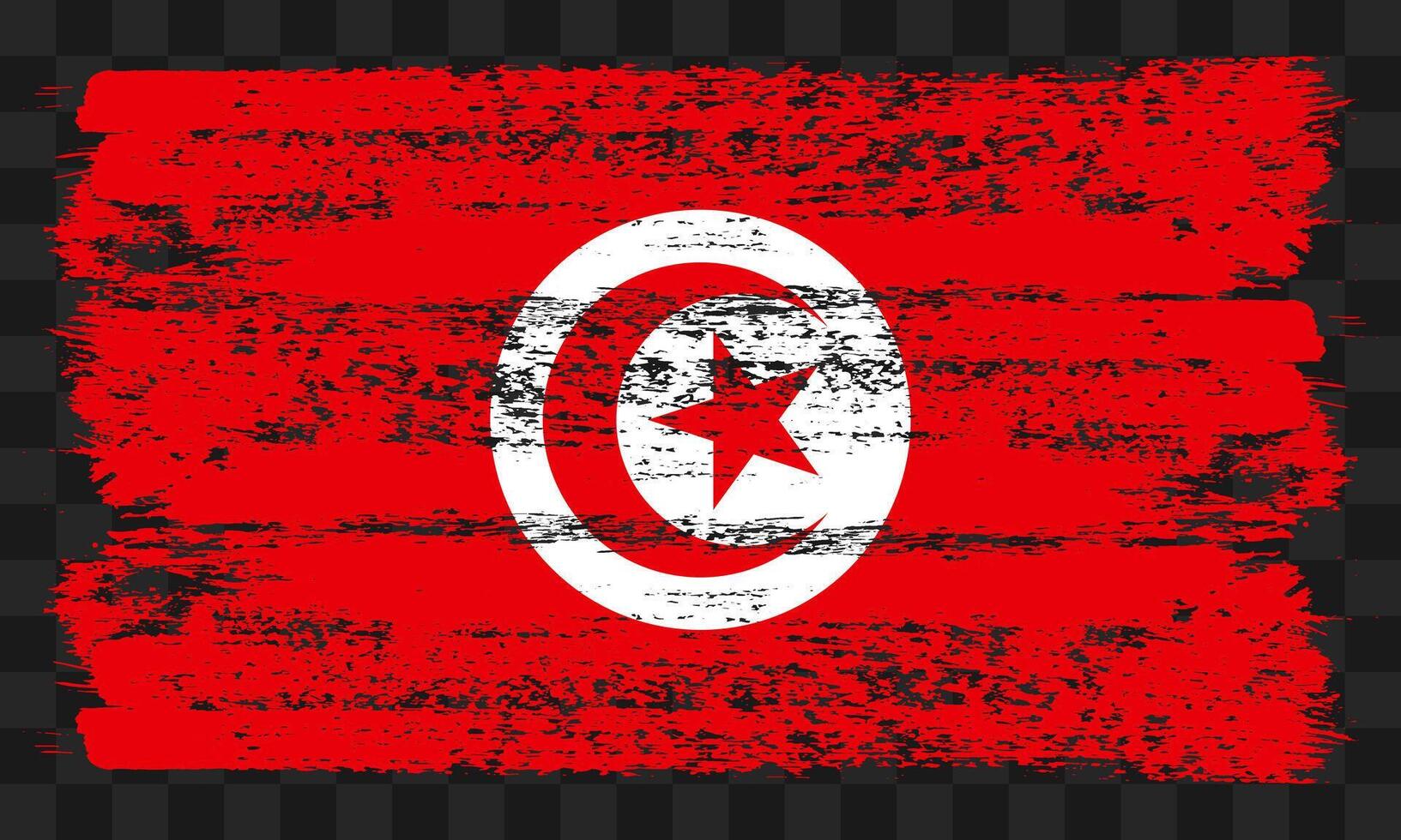 Tunisia flag in grunge style vector