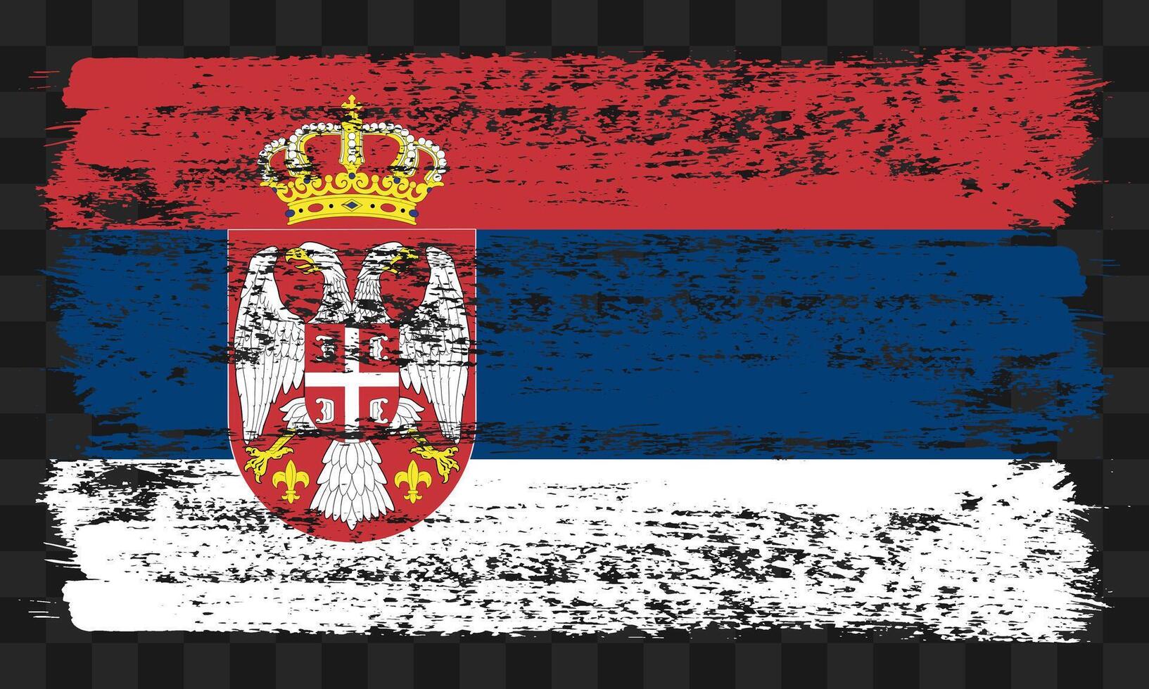 Serbia flag in grunge style vector