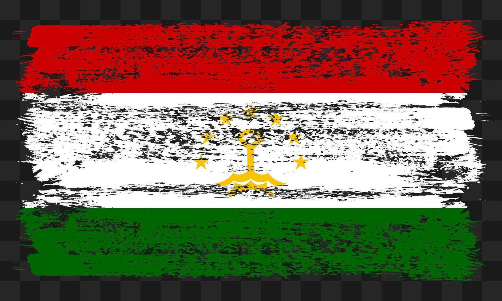 Tajikistan flag in grunge style vector
