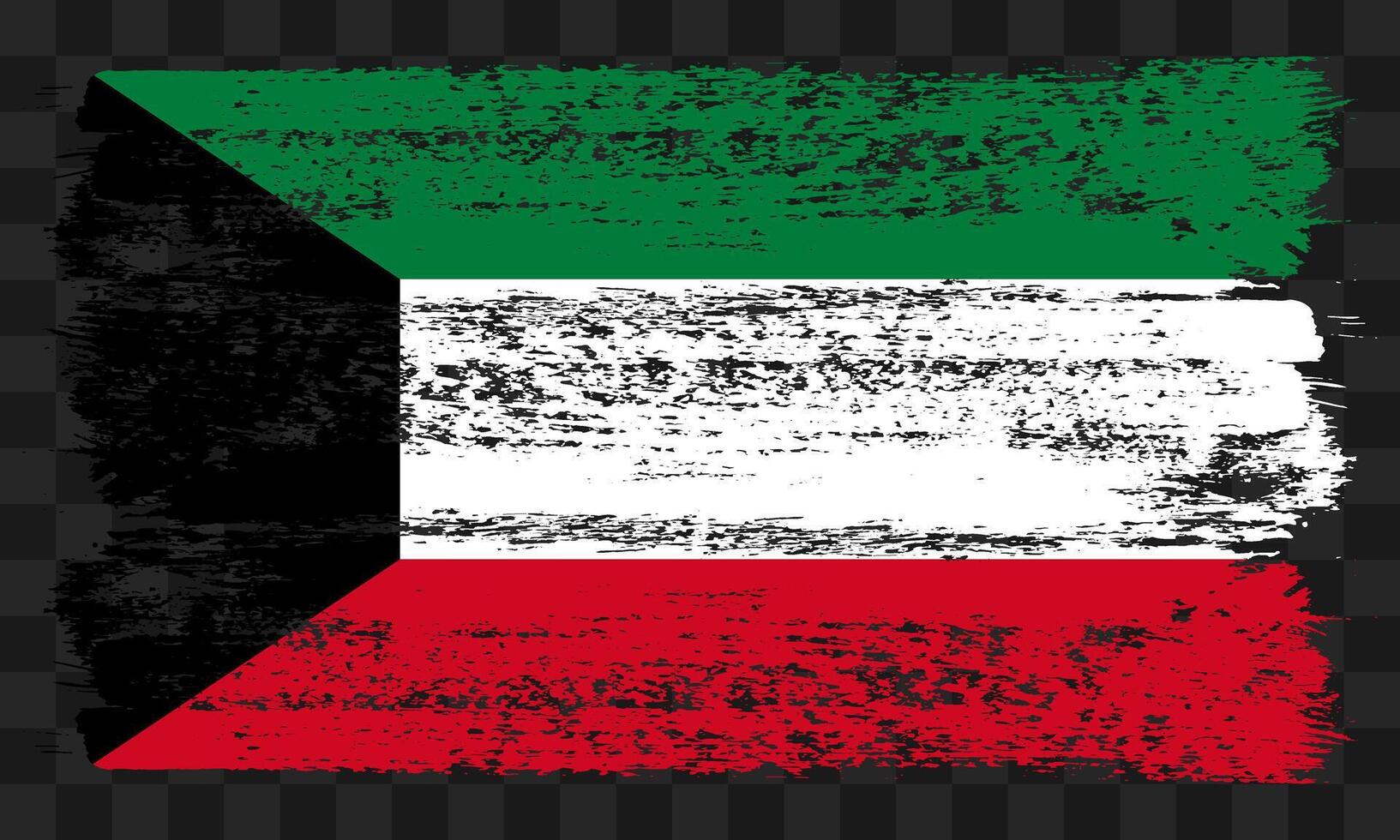 Kuwait flag in grunge style vector