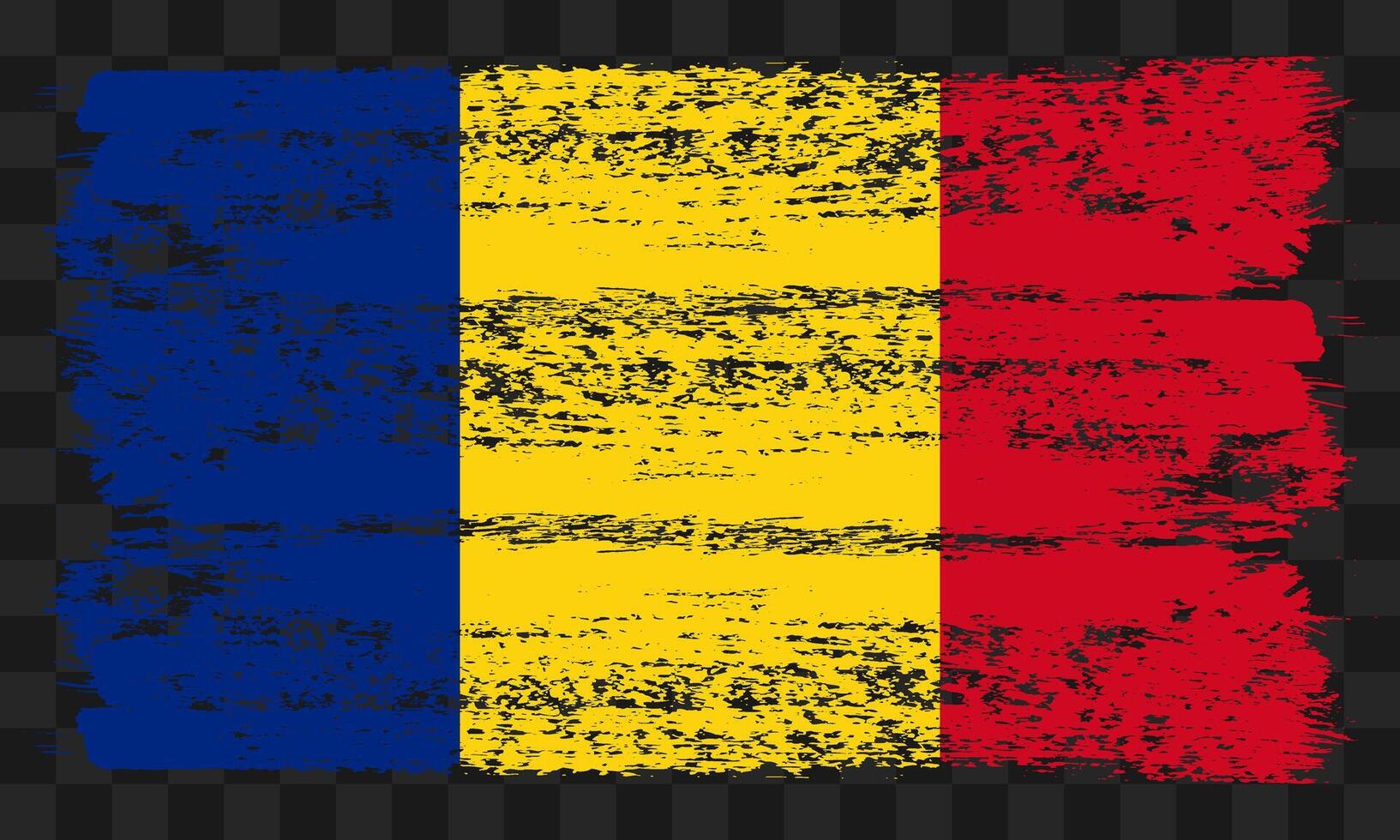 Romania flag in grunge style vector