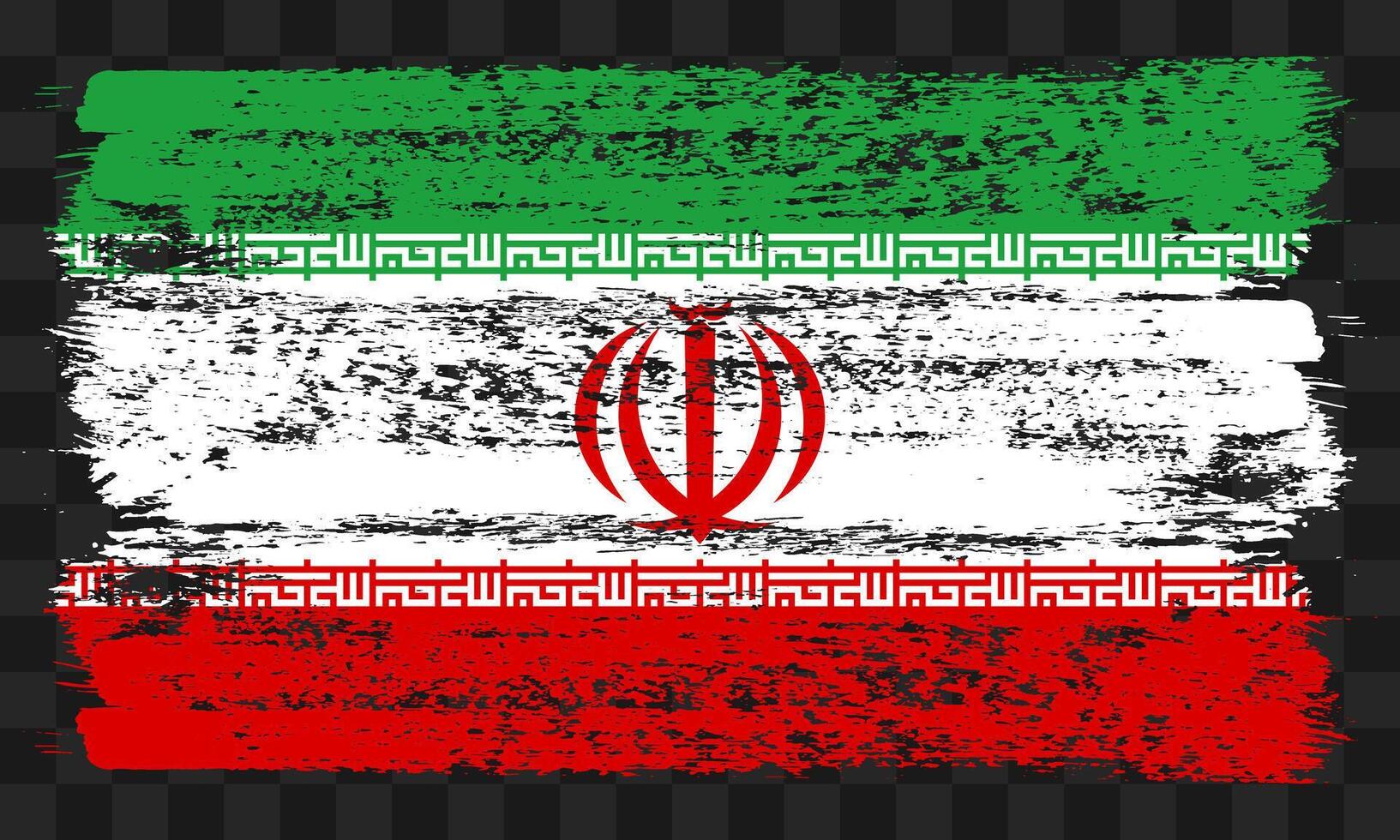 Iran flag in grunge style vector