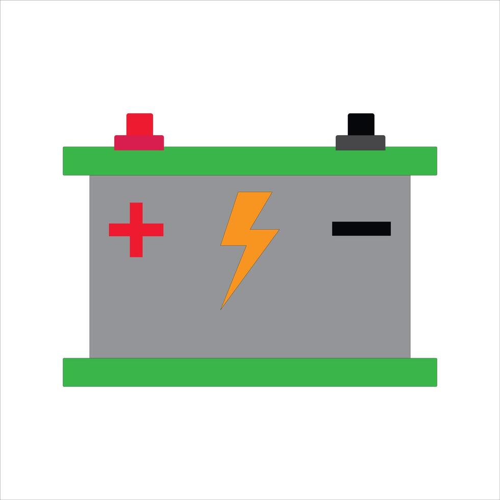 Car battery icon. Energy power accumulator. Automotive charge sign. Auto battery symbol isolated on white background. vector