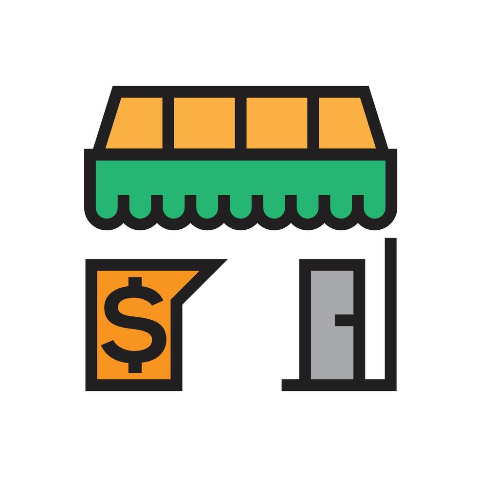 Shop icon isolated illustration design. Store icon. vector