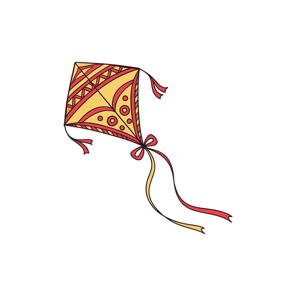 The Art of Kite Flying Makar Sankranti Special vector