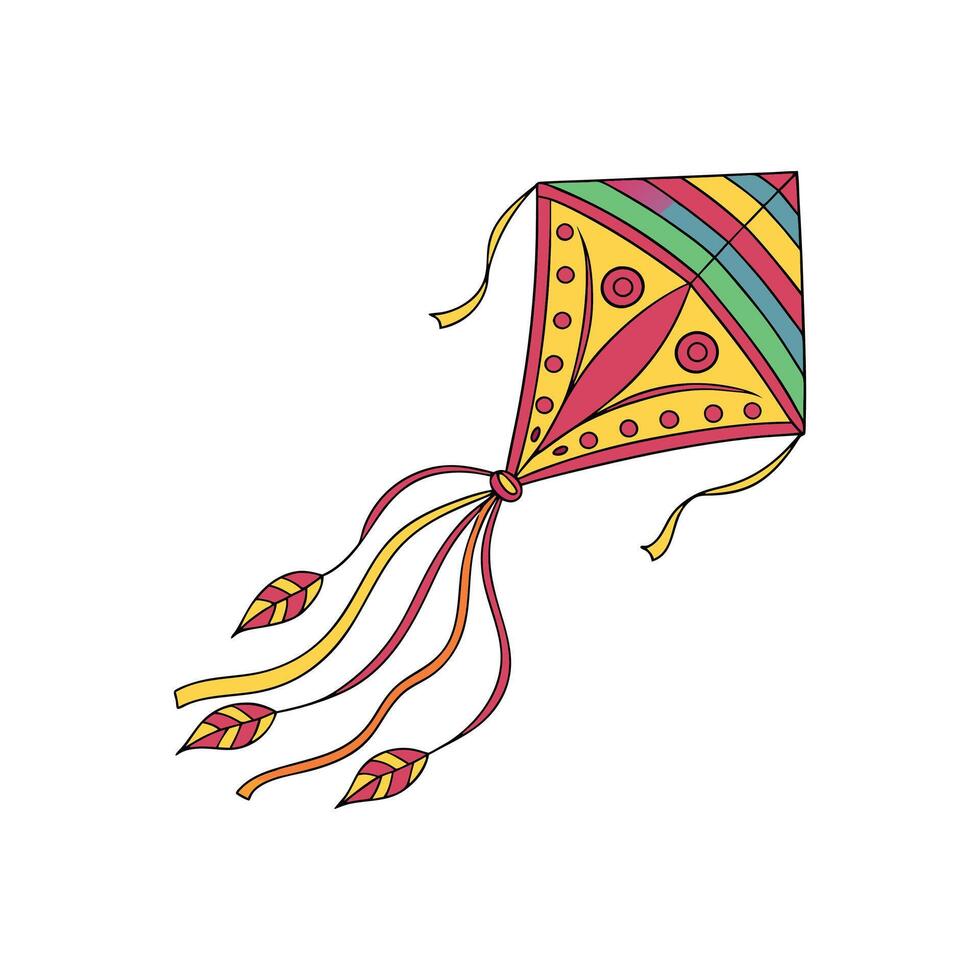 Strings of Unity Kites Symbolizing Sankranti's Joy vector