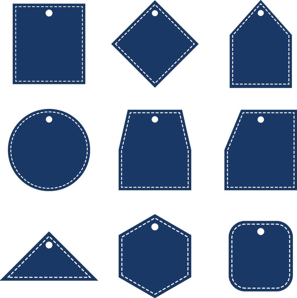 Blue price tag vector