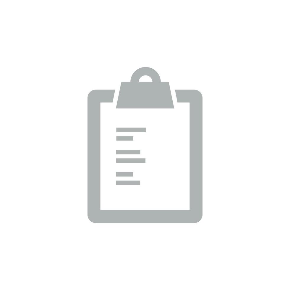 a clipboard with a paper on it vector