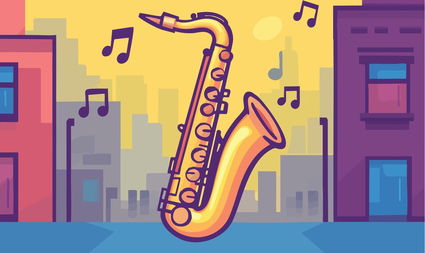 Saxophone Jazz Icon Illustration vector