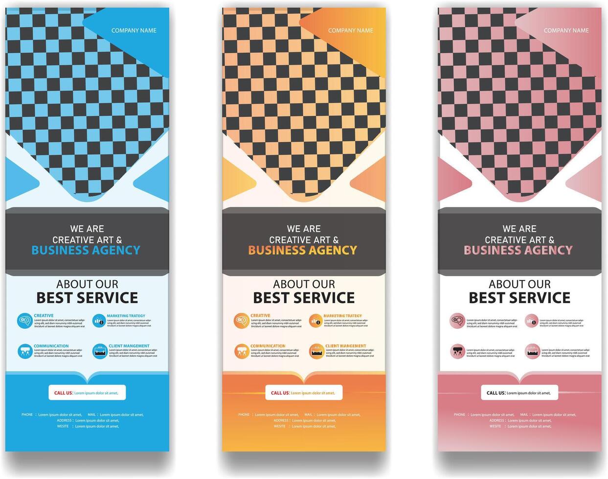 Business Roll up Banner Design vector