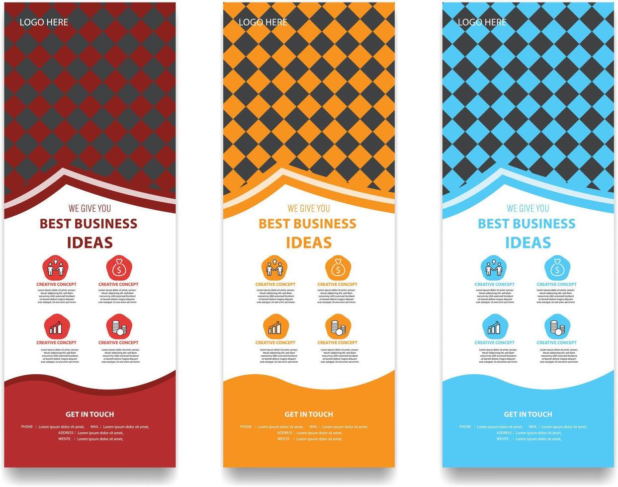 Corporate Roll Up Banner template design. vector