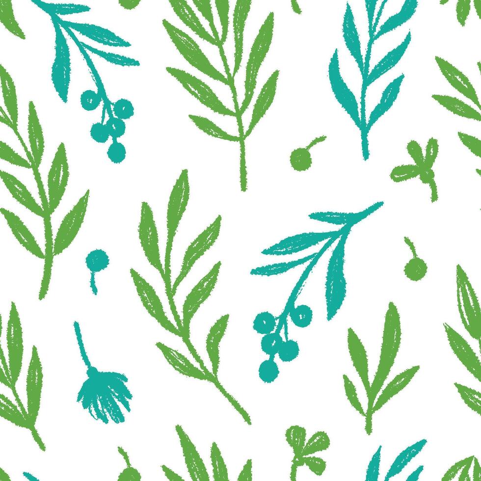 Abstract brush leaf texture seamless pattern. Hand drawn modern brush texture olive leaf abstract seamless pattern background. Floral art, summer olive background. vector