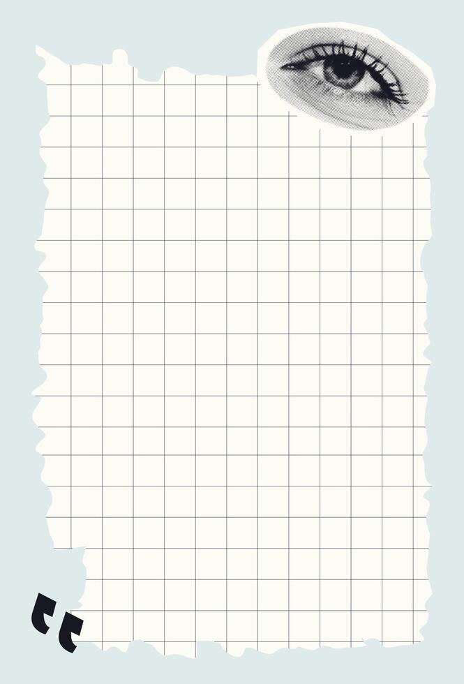 Checklist template with halftone collage elements. Daily task planner. Poster and stories for social media. stock illustration vector