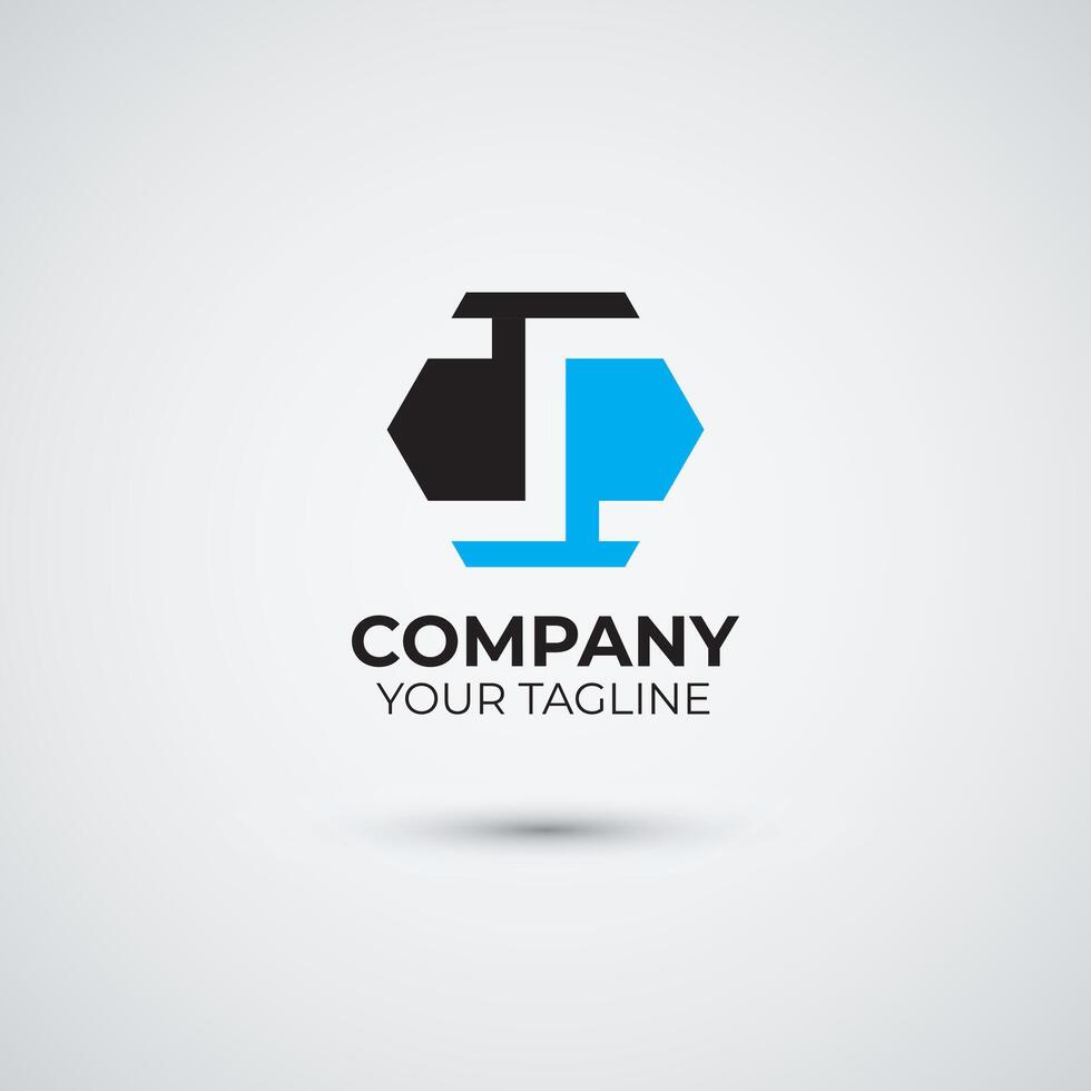 Letter DP hexagon logo design template vector
