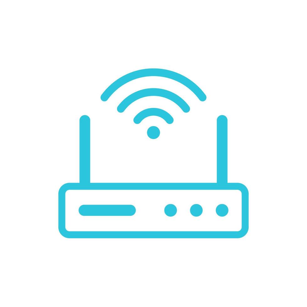 Strong and Stable Wi-Fi Signal icon. Isolated on white background. Blue icon set. vector
