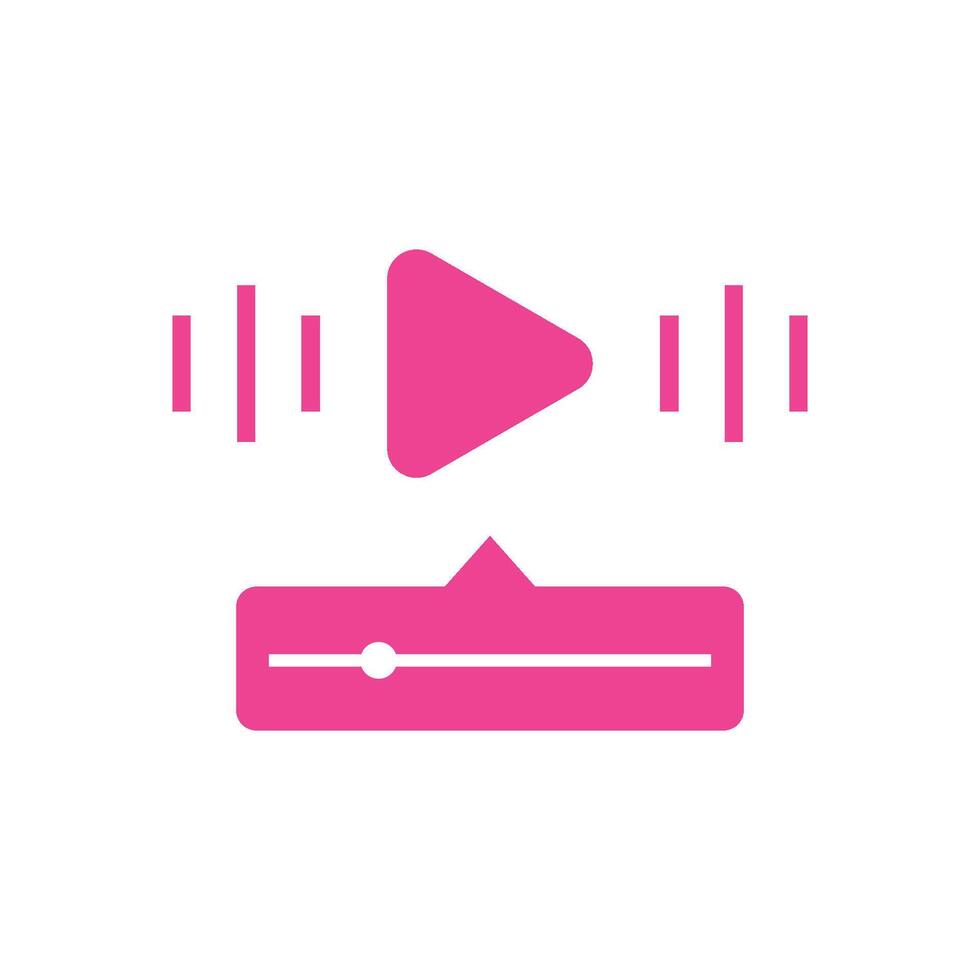 Media player controls icon vector