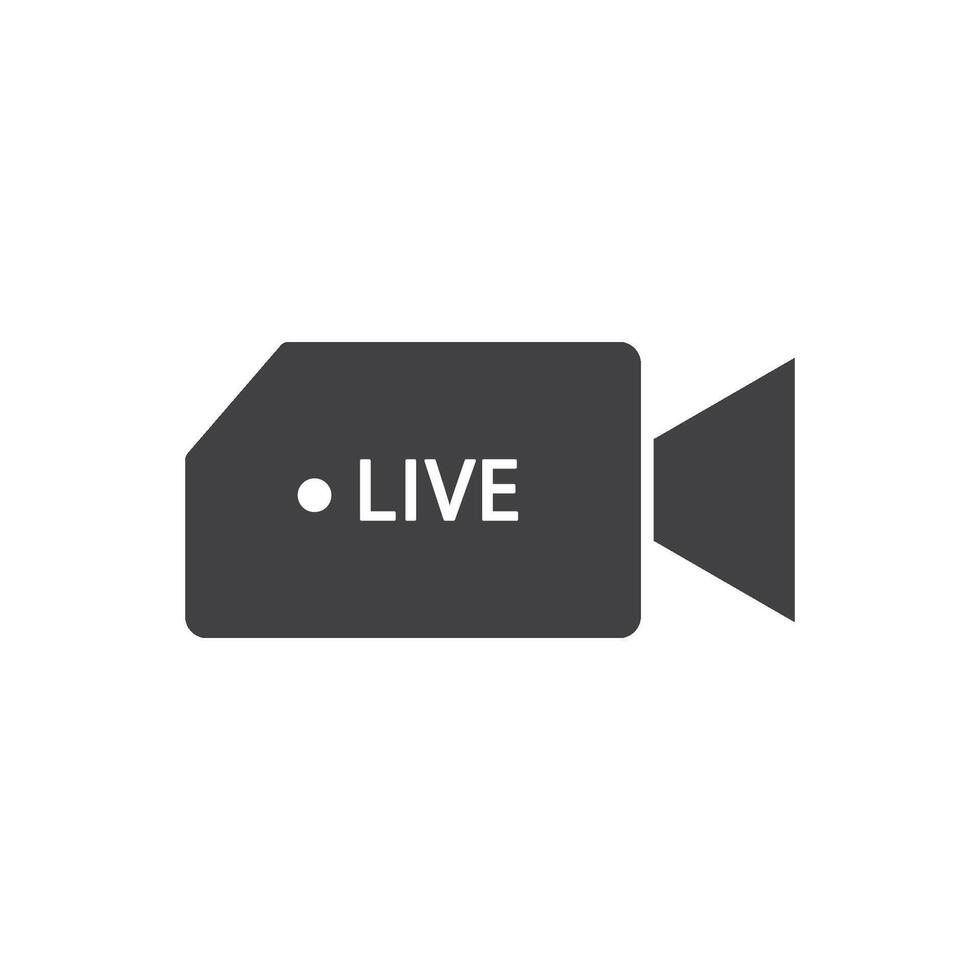 Live streaming icon vector