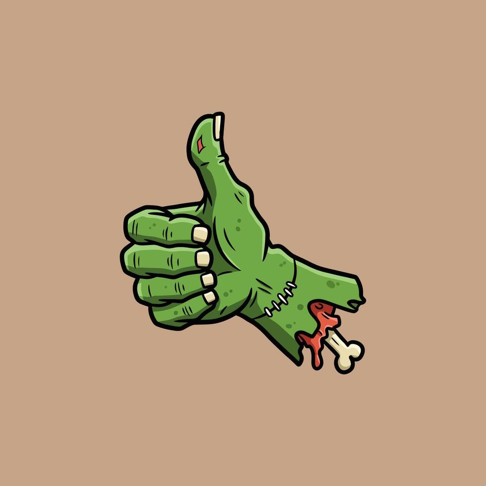 A Zombie Hand Giving A Thumbs Up Gesture vector