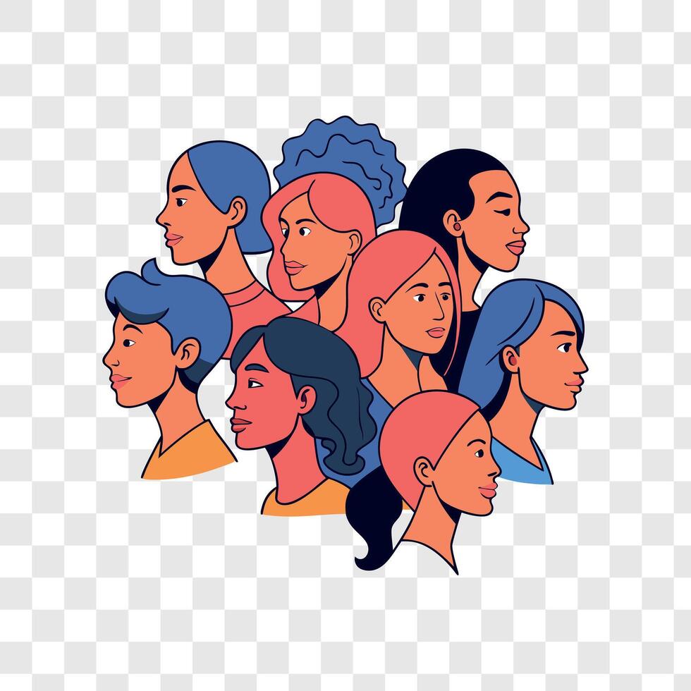 Womens Day A Call for Equality vector