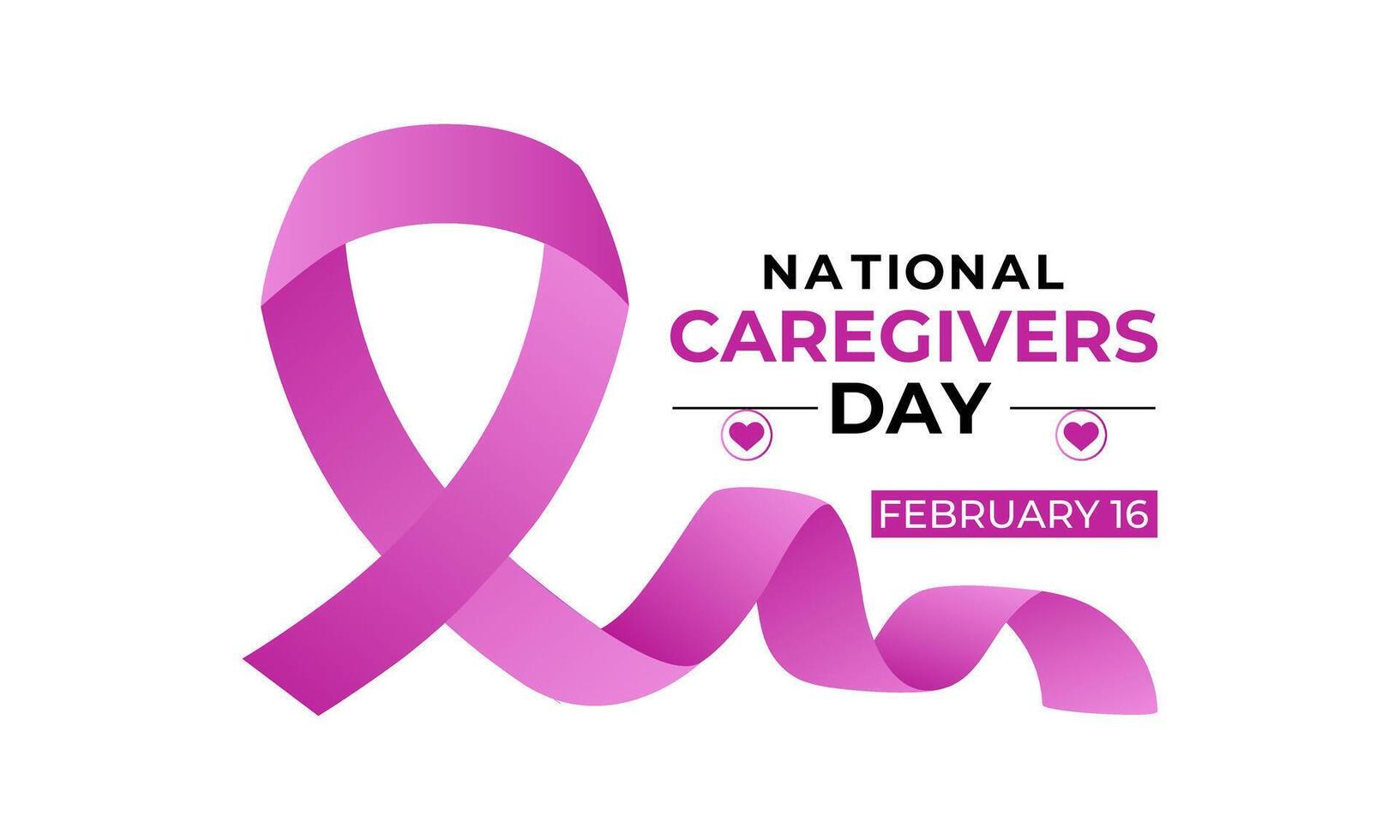 National caregivers day is February 16 . vector