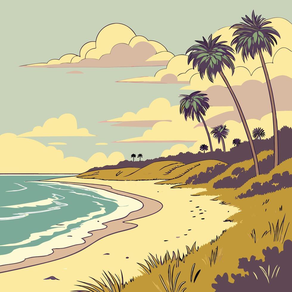 gulf coast of the united states vector