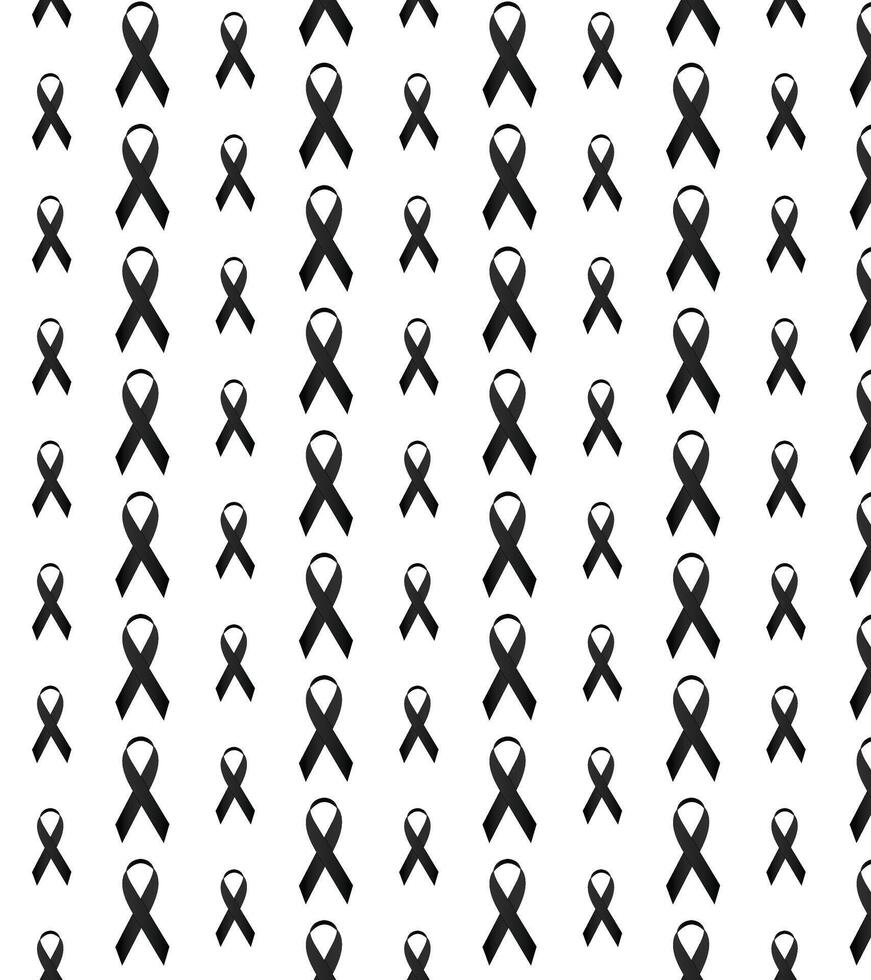 Funeral pattern. seamless pattern with black ribbon. White background. vector