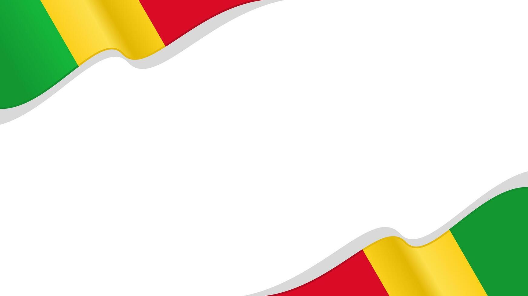 Waving flag of Mali, for national day vector