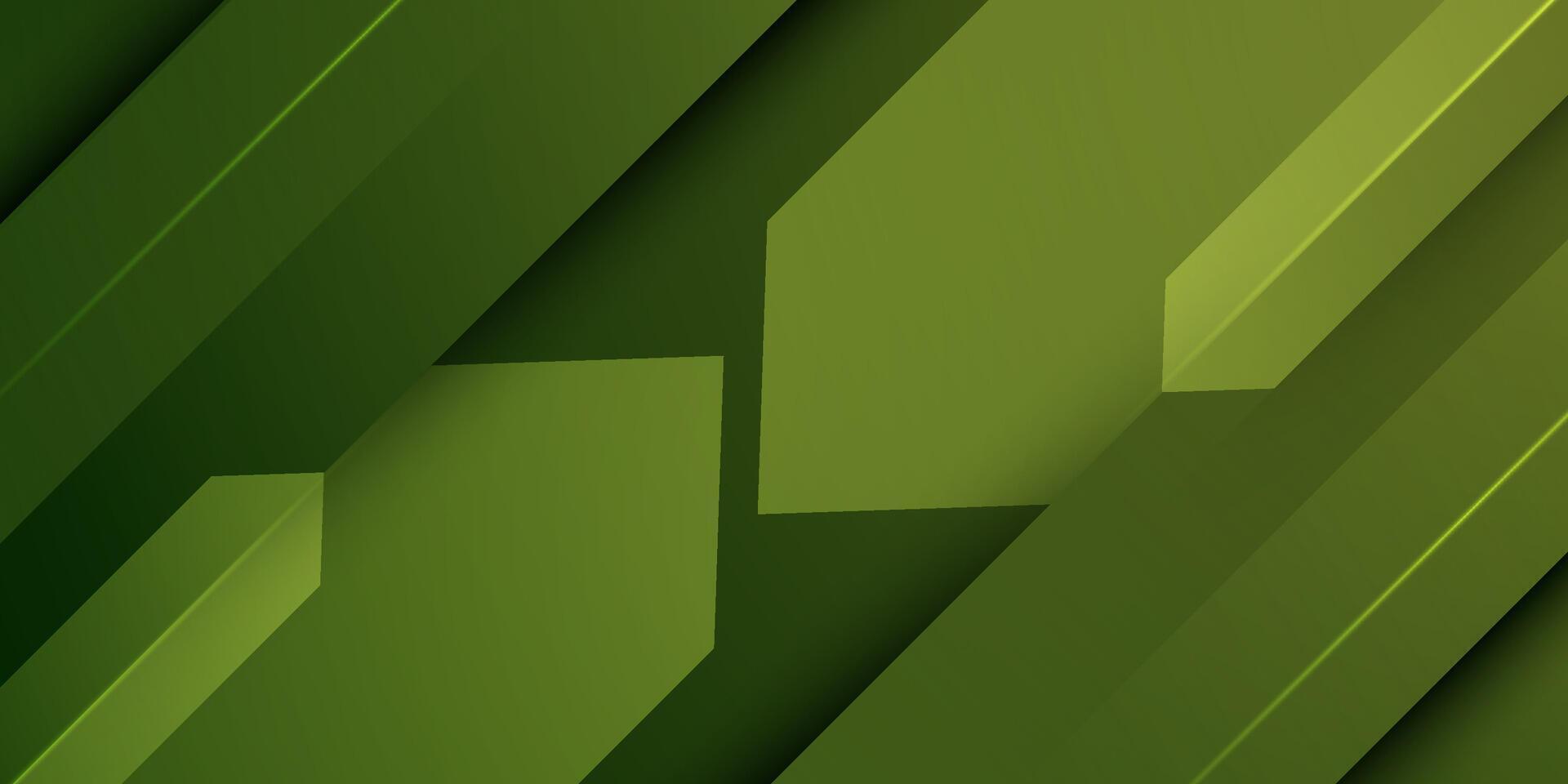 Abstract green color overlap papercut 3D background design. Trendy background style. vector