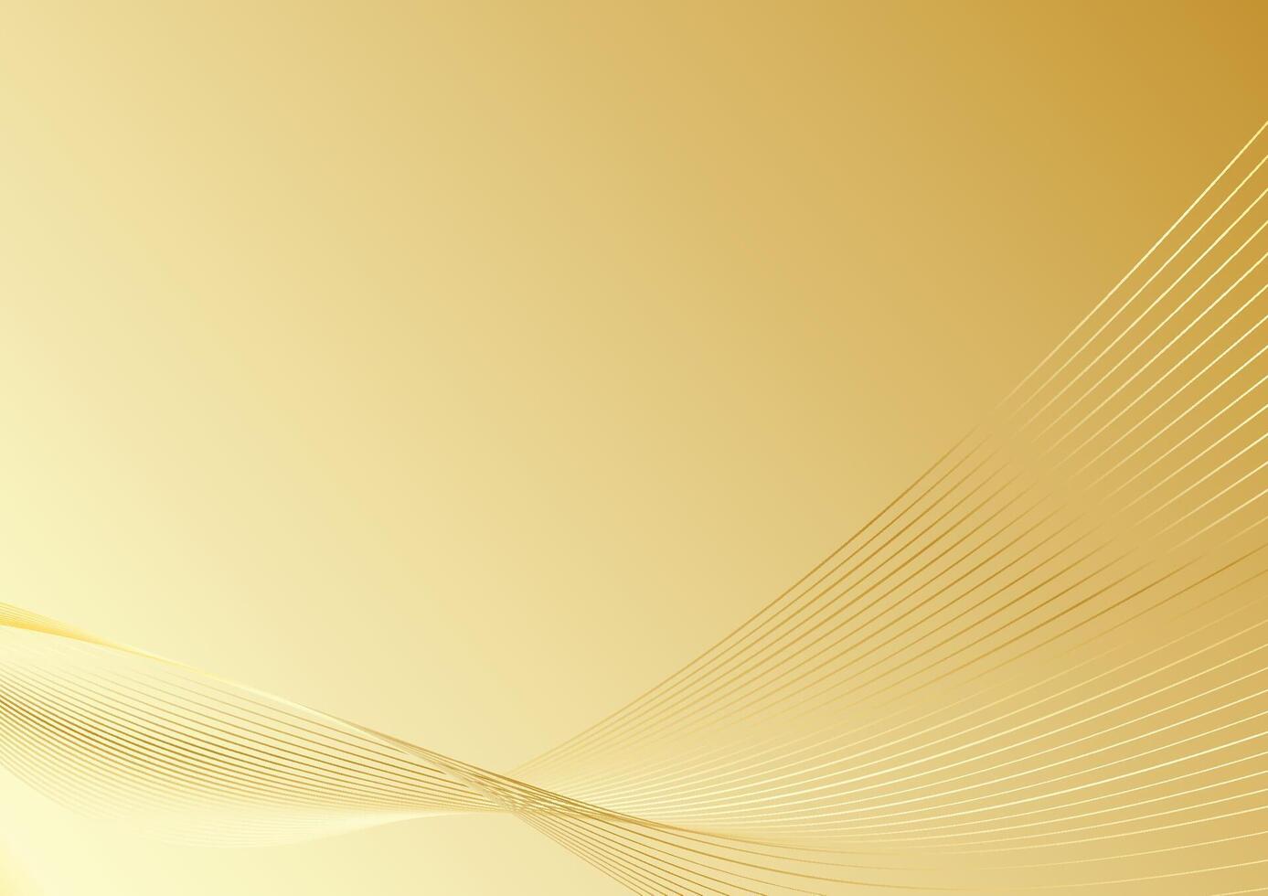 Elegant Gold Wave Background Design vector