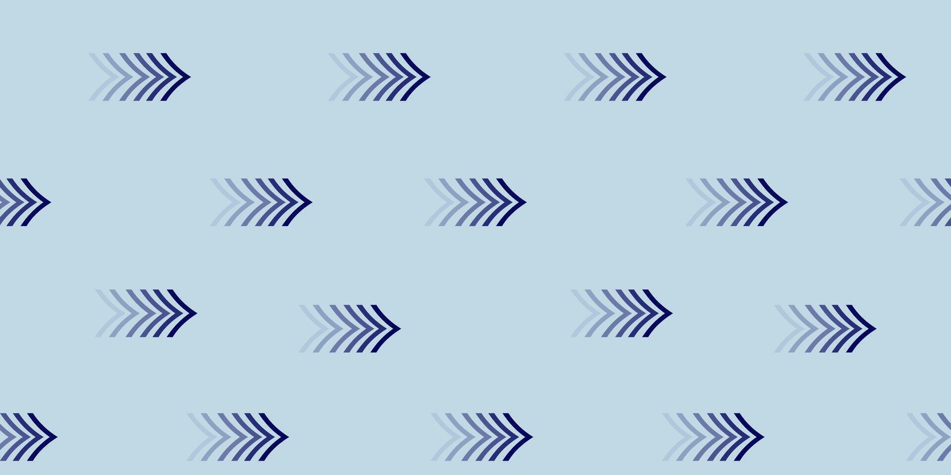 Abstract blue background with patterned arrows creating a rhythmic design throughout vector