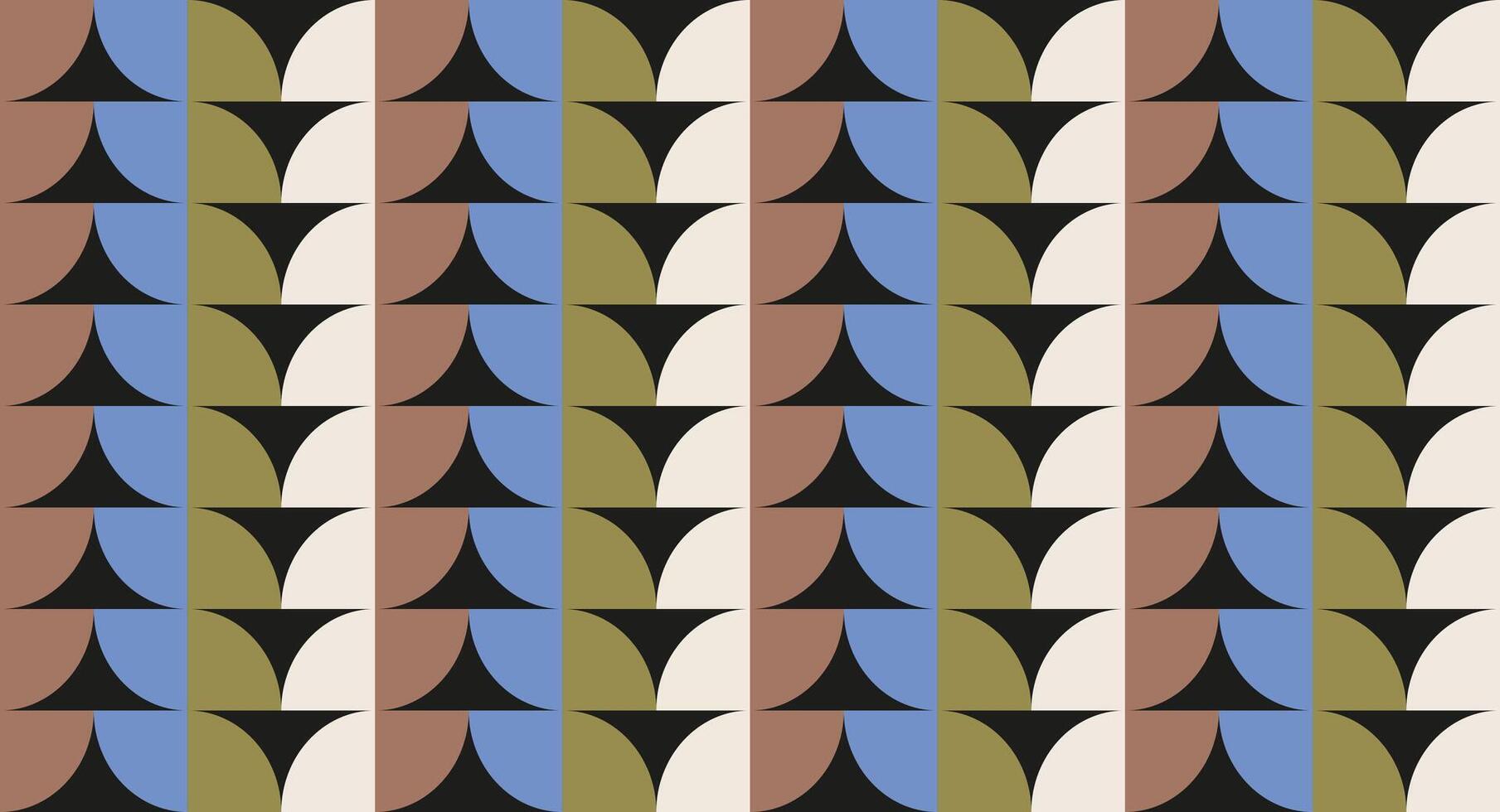 Abstract geometric pattern featuring curves and shapes in multiple colors vector