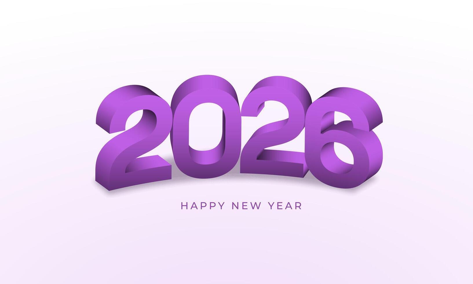 Happy new year 2020 purple text on a white background vector