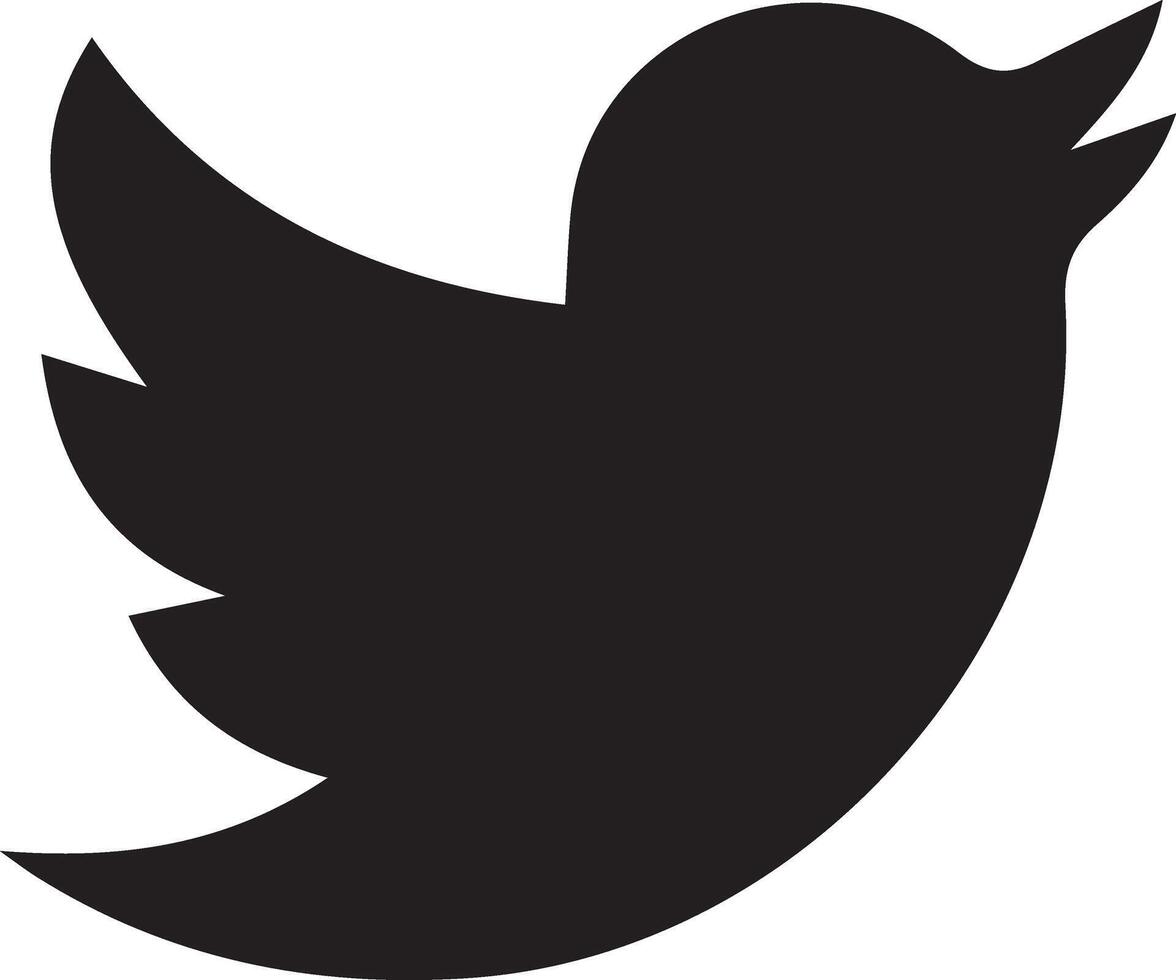 Twitter icons concept silhouette vector