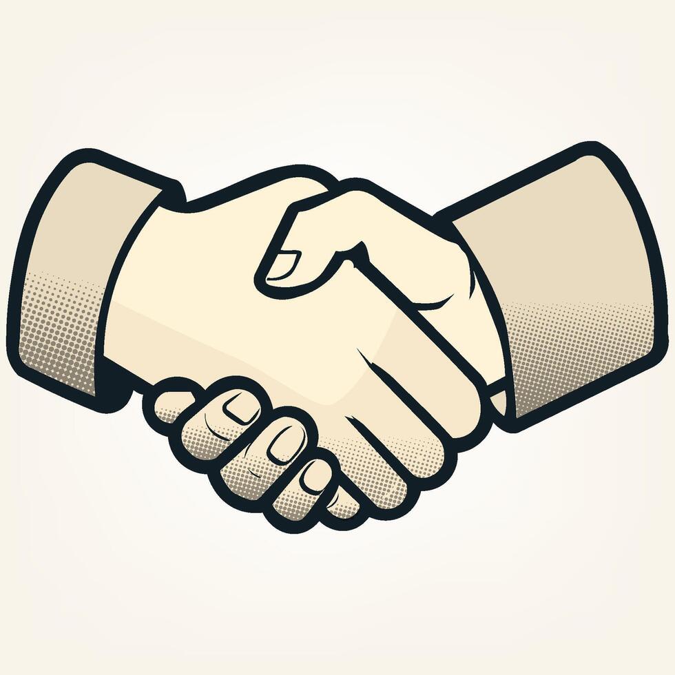 Hand shake image vector