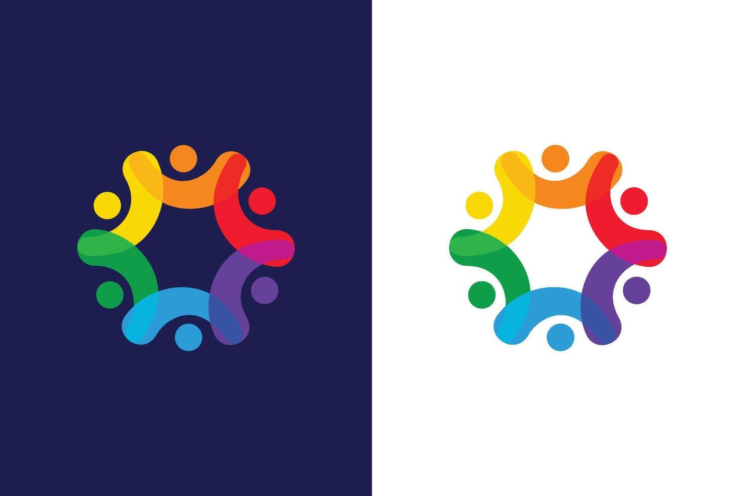 Colorful and Inclusive Logo Representing Unity, Diversity, and Community Support vector