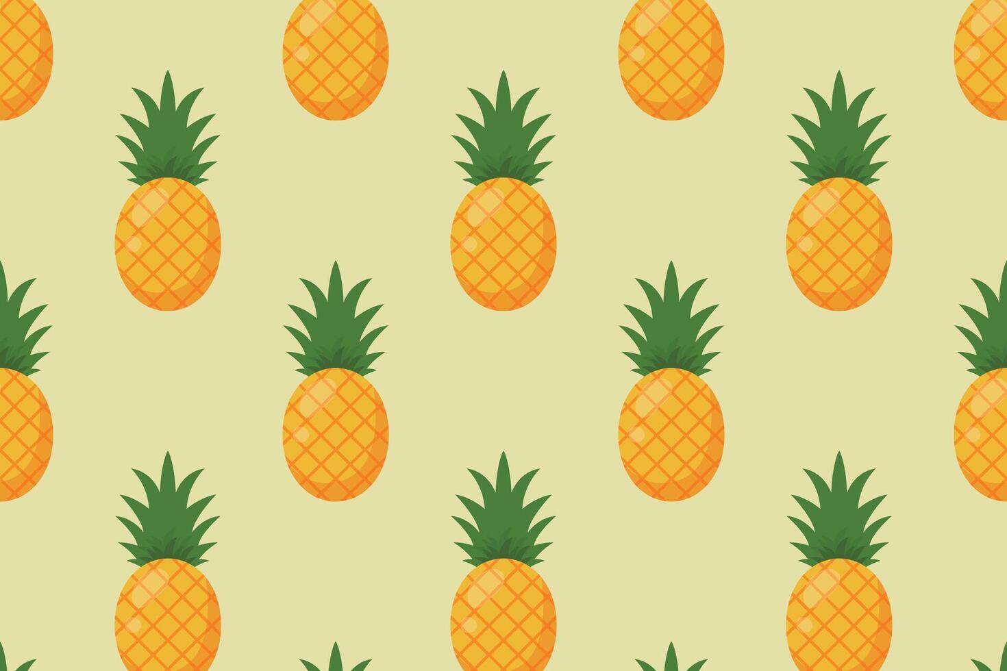 Pineapple pattern. illustration in flat style. vector
