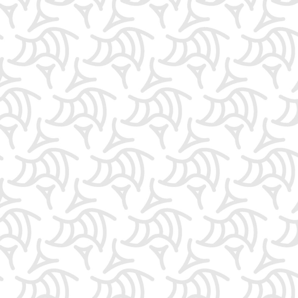 Seamless Geometric Pattern with Abstract Shapes in Light Gray on White vector
