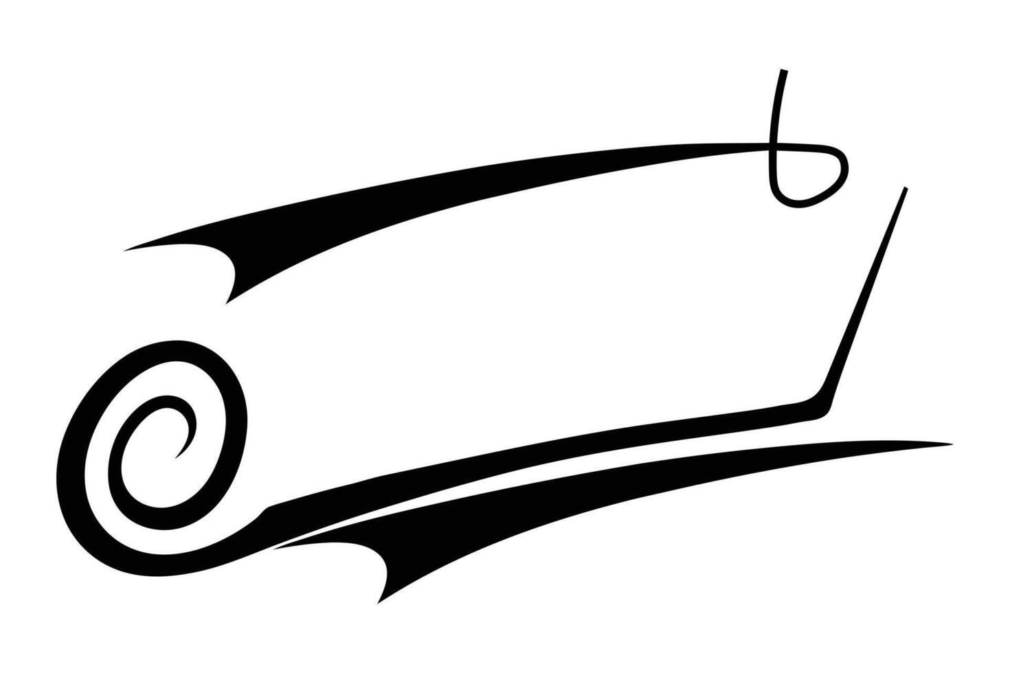 Text tails swoosh doodle ornament vector