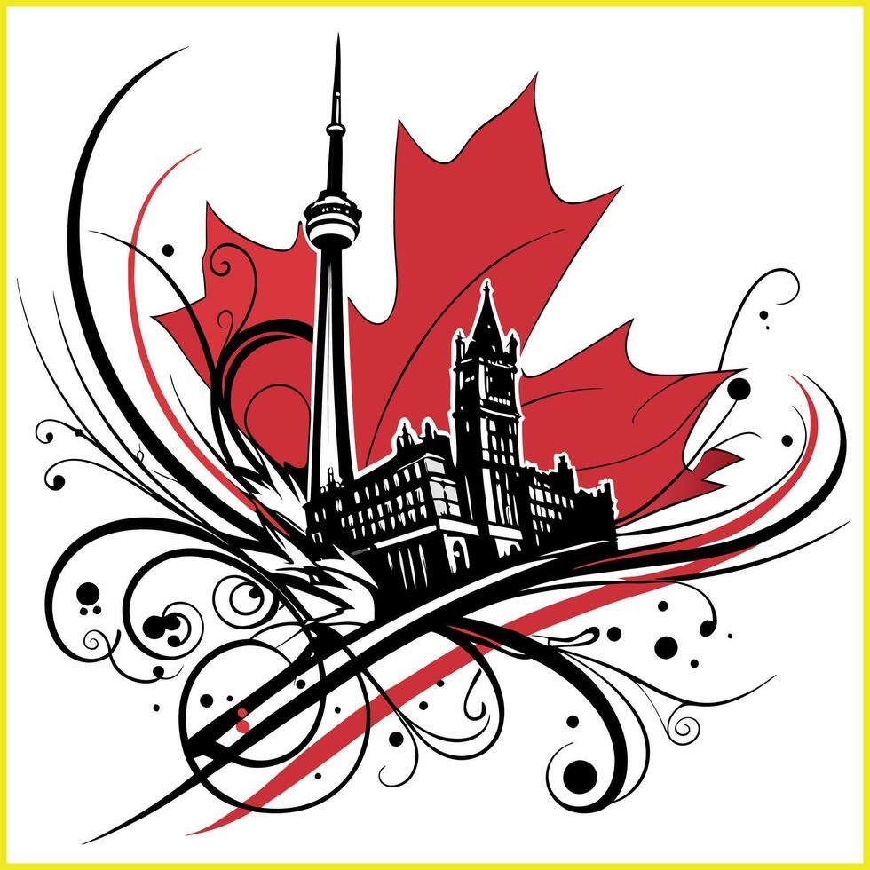 Toronto Skyline Graphic vector