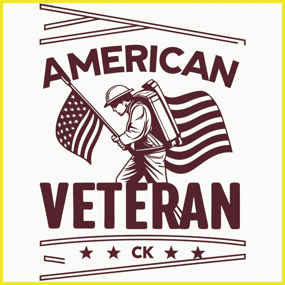 American Veteran Graphic vector