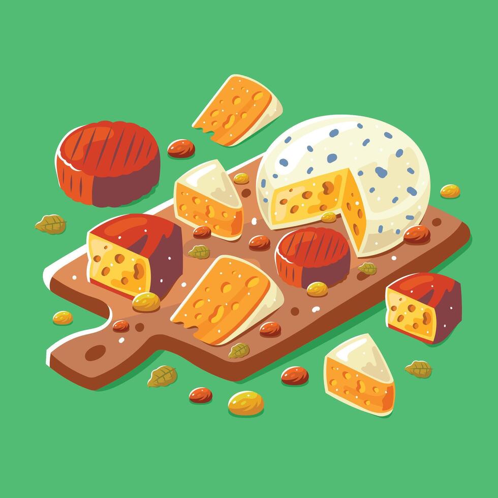 Cheese Platter Collection vector