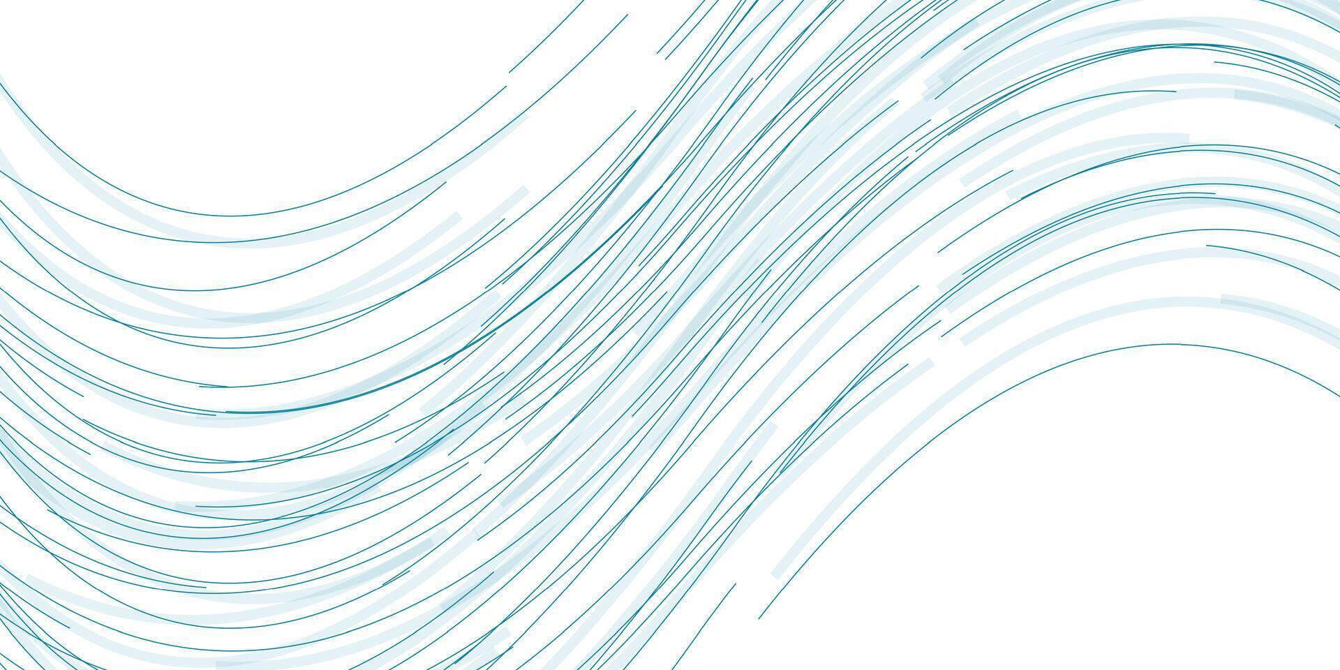 Blue wavy minimal lines vector