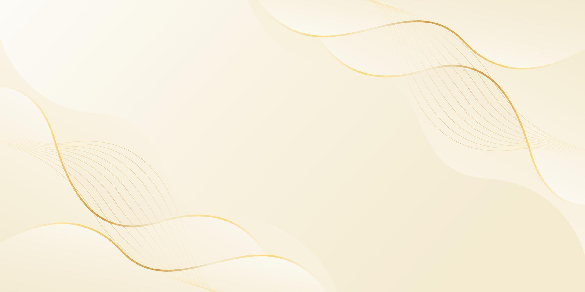Elegant beige luxury wave background, wallpaper vector