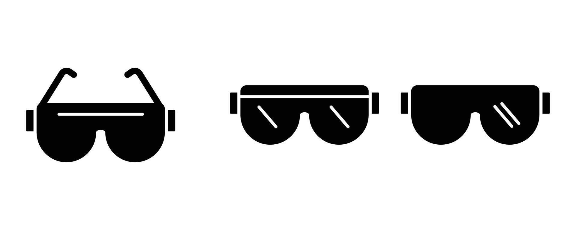 set of Safety glasses icon, Safety glasses for Industrial worker, Simple eyewear illustration. vector