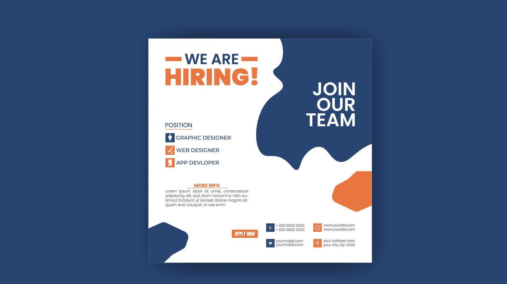 Join Our Team Were Hiring Now vector