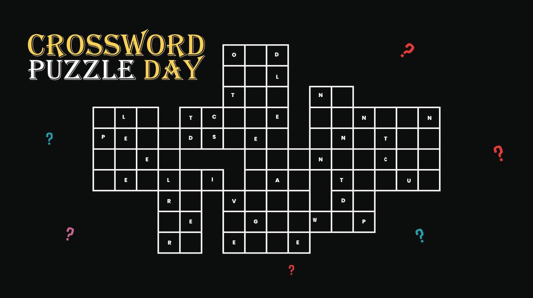 Wordsmith Challenge Honoring Crossword Puzzle Day vector