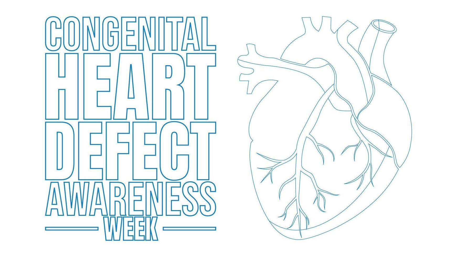 Shining a Light on CHD Congenital Heart Defect Awareness Week vector